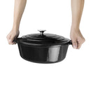 Vogue Black Oval Casserole Dish 5Ltr