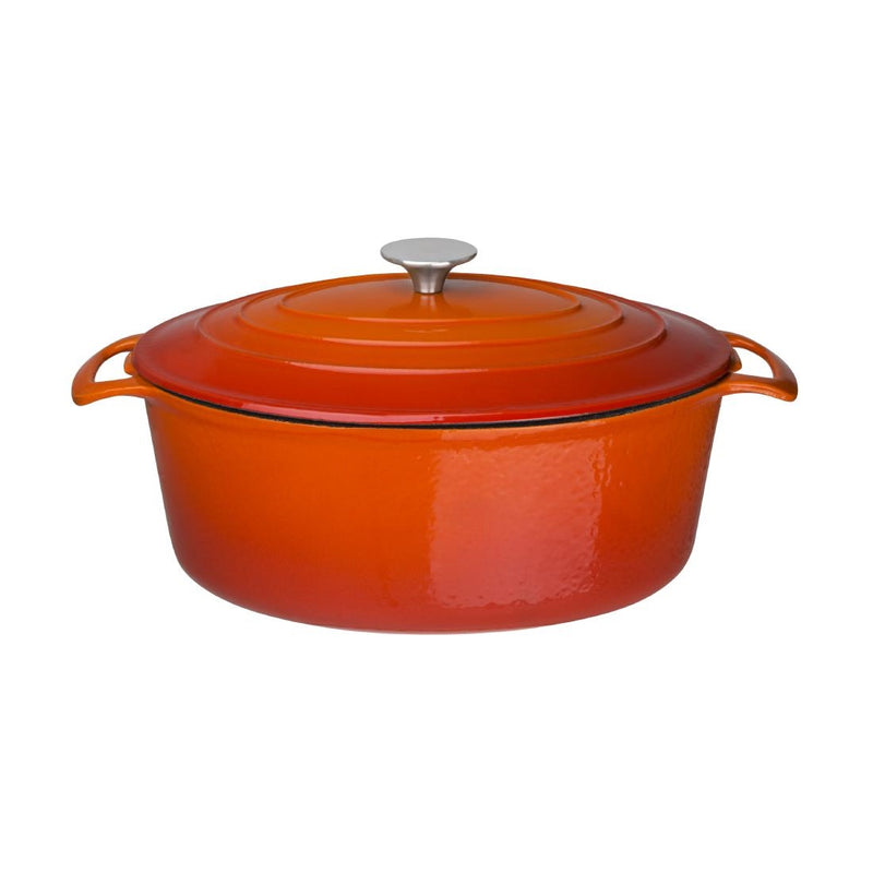 Vogue Orange Oval Casserole Dish 6Ltr