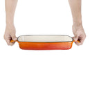 Vogue Orange Cast Iron Casserole Dish 1.8Ltr