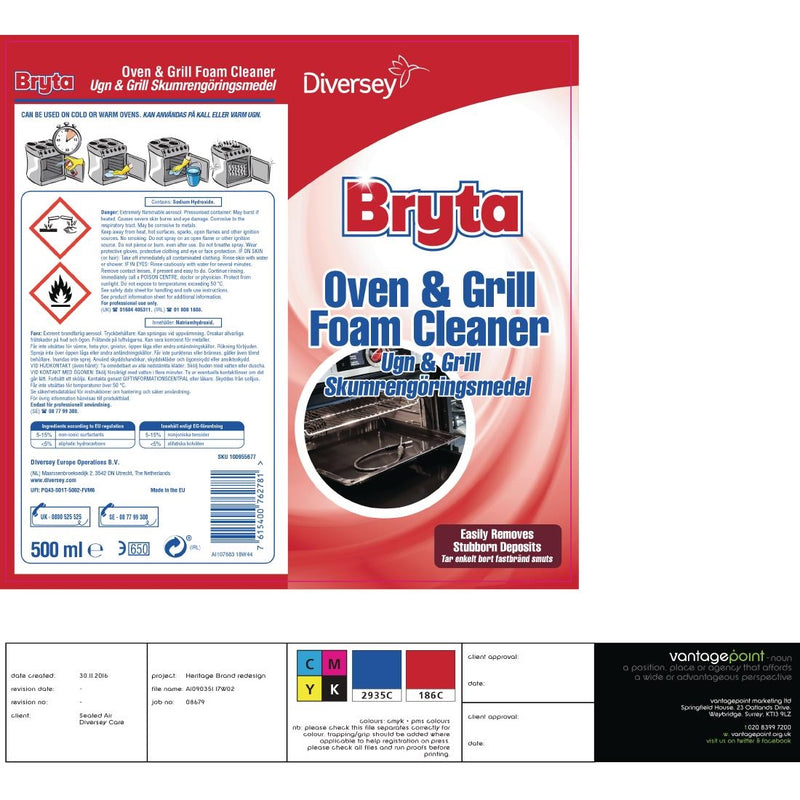 Bryta Foam Grill- und Ofenreiniger, gebrauchsfertig, 500 ml