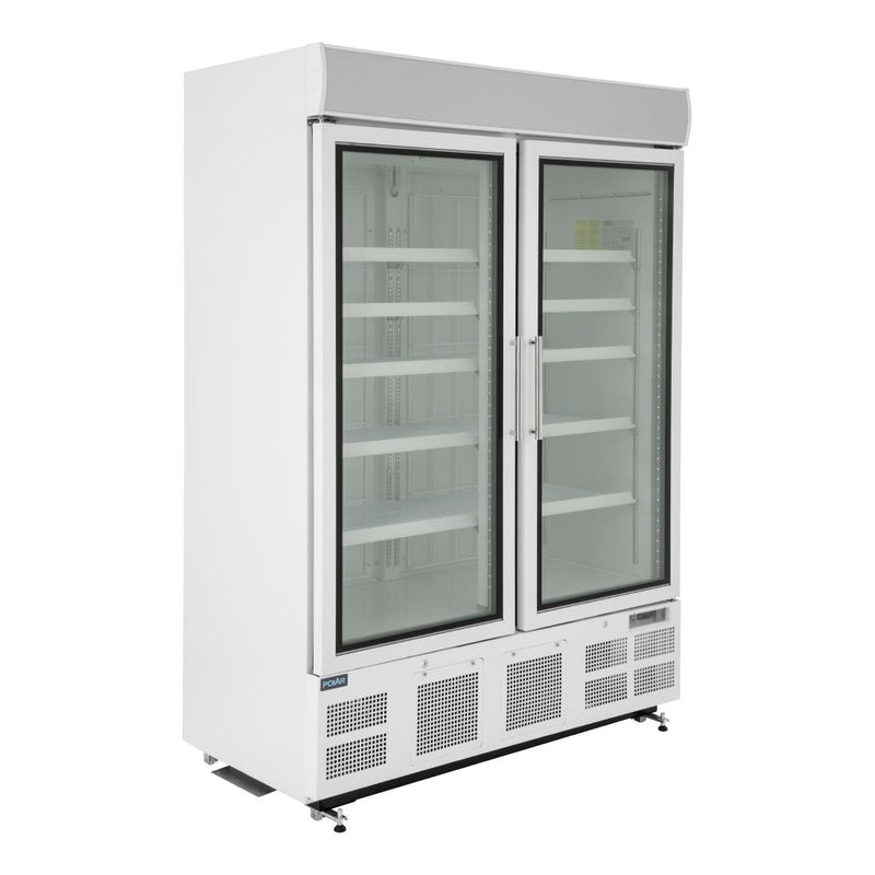 Aufrechter Display-Gefrierschrank der Polar G-Serie, 920 l, Weiß