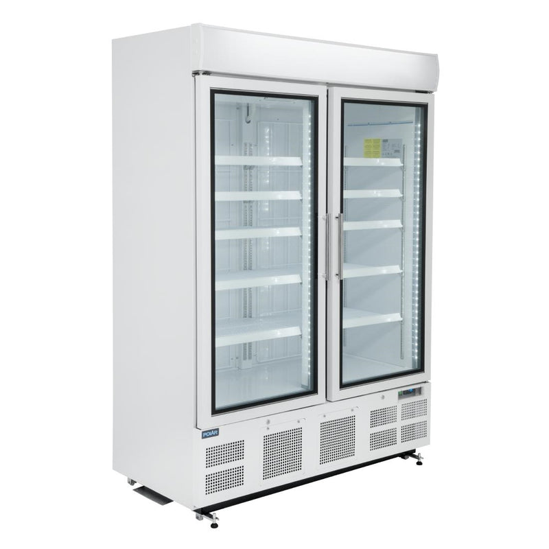 Aufrechter Display-Gefrierschrank der Polar G-Serie, 920 l, Weiß