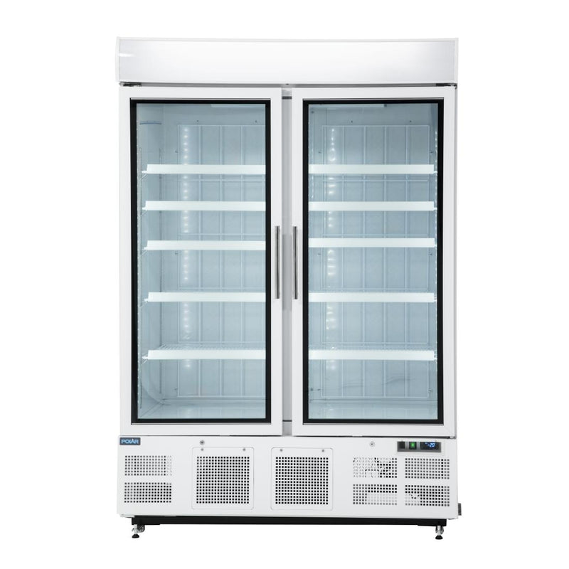 Aufrechter Display-Gefrierschrank der Polar G-Serie, 920 l, Weiß