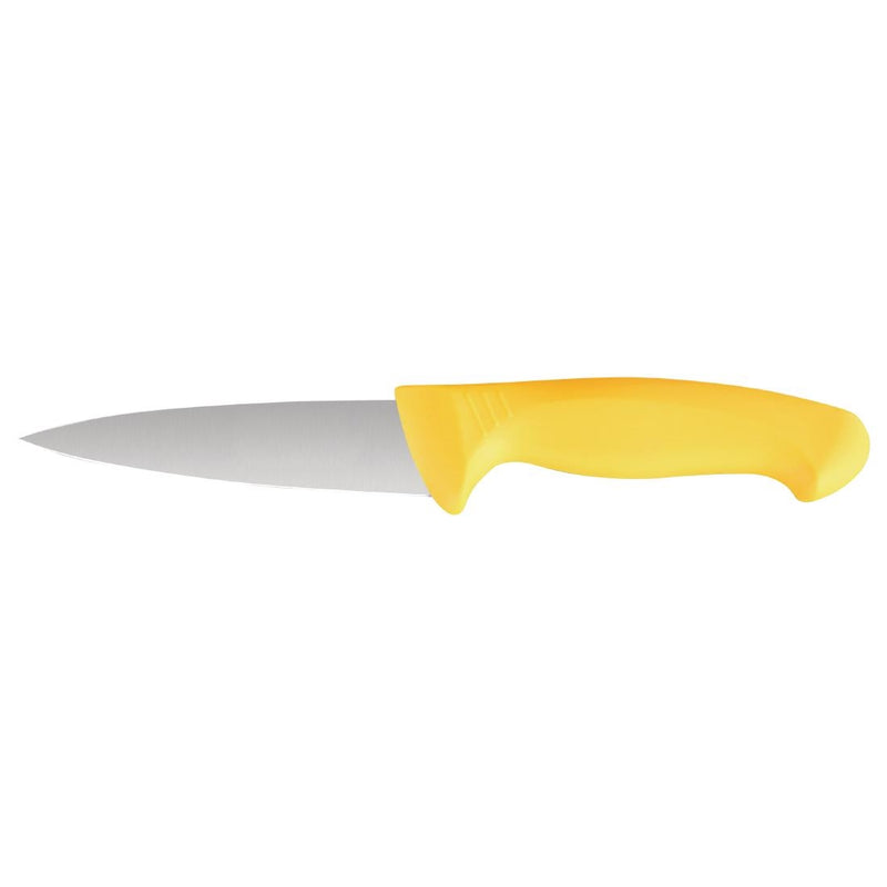 Vogue 6-teiliges Messerset mit gelbem Griff und Geldbörse