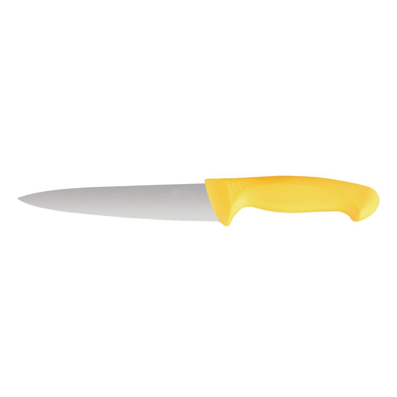 Vogue 6-teiliges Messerset mit gelbem Griff und Geldbörse