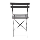 Bolero Black Pavement Style Steel Chairs (Pack of 2)