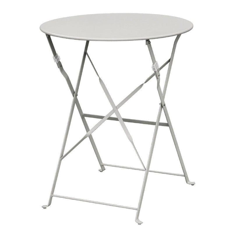 Bolero Grey Pavement Style Steel Table 595mm