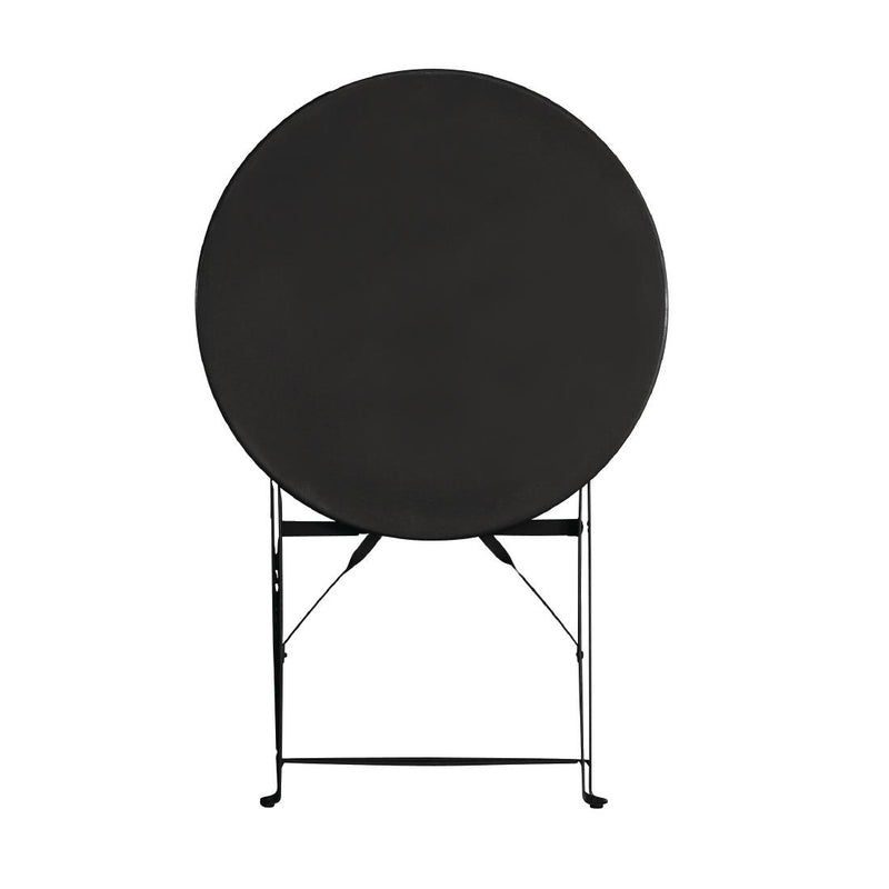 Bolero Black Pavement Style Steel Table 595mm