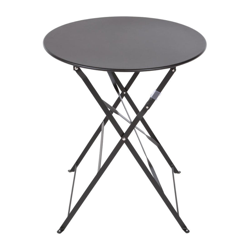 Bolero Black Pavement Style Steel Table 595mm