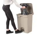 Jantex Kitchen Pedal Bin Beige 65Ltr