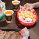 Olympia Ovaler Lebensmittelkorb aus Polypropylen, Rot, 6 Stück