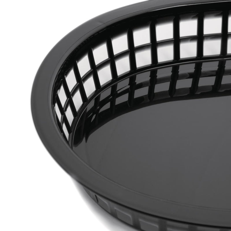 Olympia Oval Polypropylene Food Basket Black (Pack of 6)