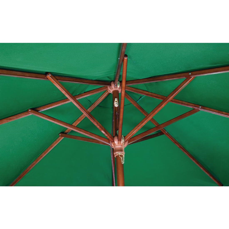 Bolero Square Double Pulley Parasol 2.5m Diameter Green