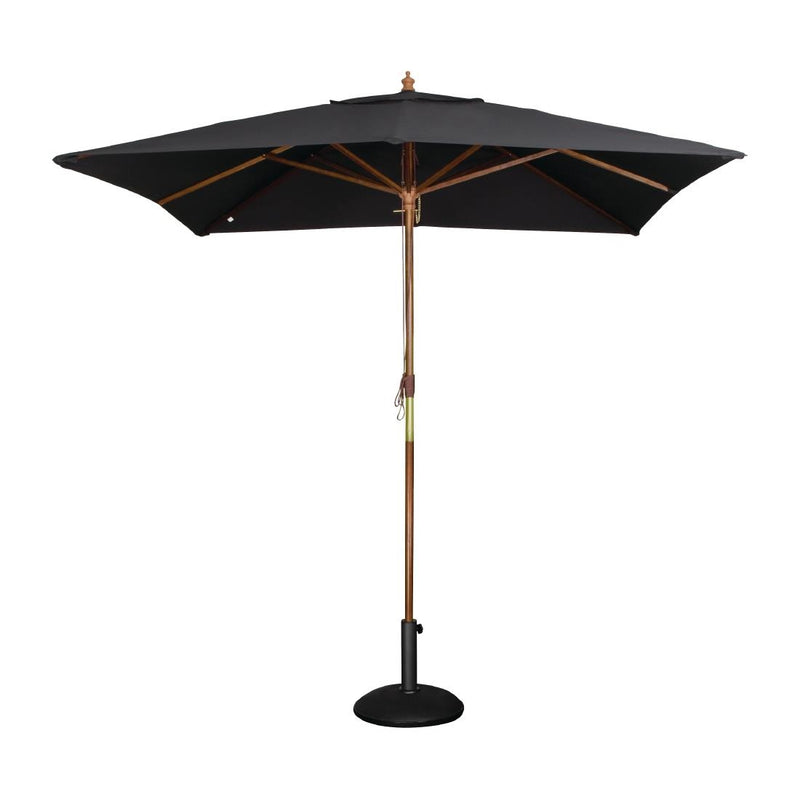 Bolero Square Double Pulley Parasol 2.5m Diameter Black