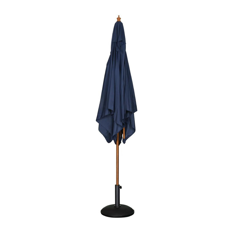 Bolero Square Double Pulley Parasol 2.5m Diameter Navy Blue