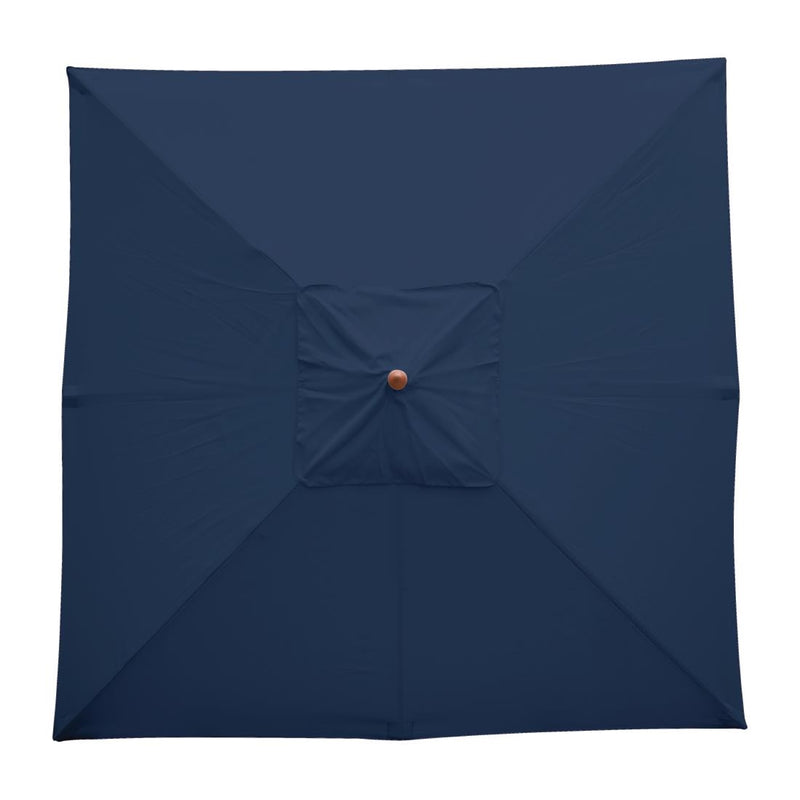 Bolero Square Double Pulley Parasol 2.5m Diameter Navy Blue