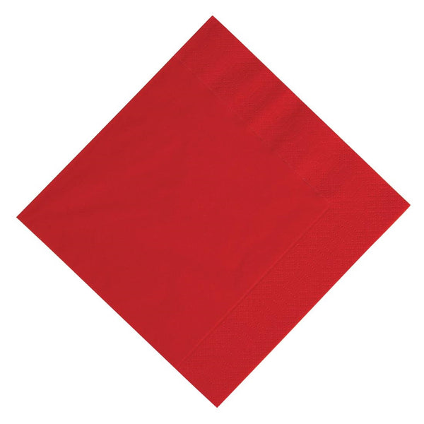 Duni Lunch-Servietten, Rot, 33 x 33 cm, 3-lagig, 1/4-Faltung (1000 Stück)