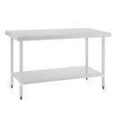 Vogue Stainless Steel Prep Table 1500mm - 700mm Depth