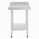 Vogue Stainless Steel Table with Upstand 600mm