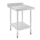 Vogue Stainless Steel Table with Upstand 600mm