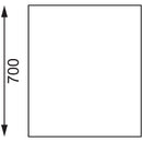 Vogue Stainless Steel Table with Upstand 1500mm