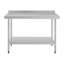 Vogue Stainless Steel Table with Upstand 1200mm