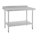 Vogue Stainless Steel Table with Upstand 1200mm