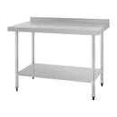Vogue Stainless Steel Table with Upstand 1200mm