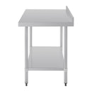 Vogue Stainless Steel Table with Upstand 1200mm