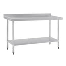Vogue Stainless Steel Table with Upstand 1500mm