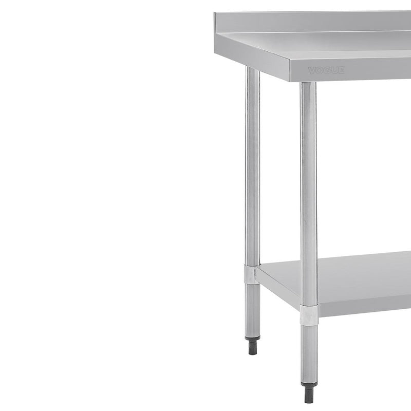 Vogue Stainless Steel Table with Upstand 1500mm
