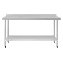 Vogue Stainless Steel Table with Upstand 1800mm