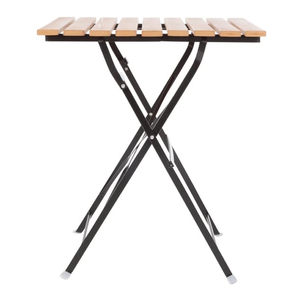 Bolero Square Faux Wood Bistro Folding Table 600mm (Single)