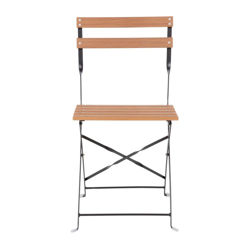 GJ766 - Bolero Faux Wood Bistro Chair (Pack 2)