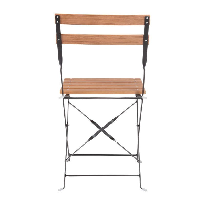 GJ766 - Bolero Faux Wood Bistro Chair (Pack 2)