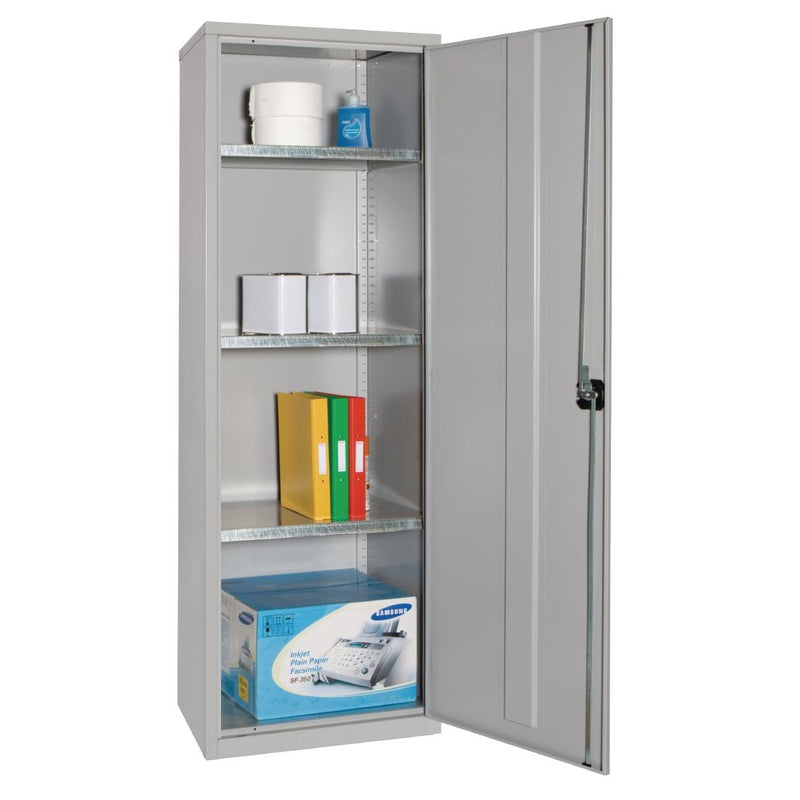 Lagerschrank Grau 3 Regale Grau