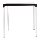 Bolero Black Square Table with Aluminium Legs 750mm