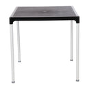 Bolero Black Square Table with Aluminium Legs 750mm