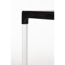 Bolero Black Square Table with Aluminium Legs 750mm