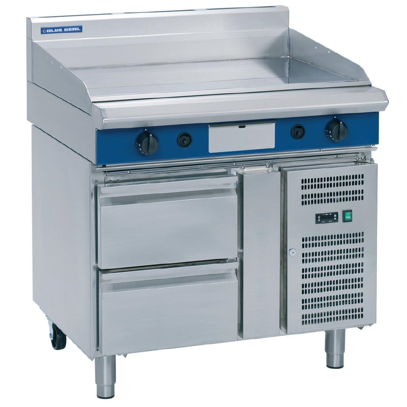 Blue Seal Evolution Grillplatte mit gekühltem Boden, Nat-Gas, 900 mm, GP516-RB/N