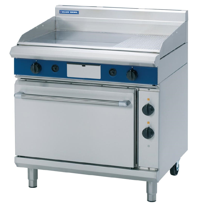 Blue Seal Evolution Nat Gas 1/3 gerippte Chrom-Grillplatte, elektrischer statischer Ofen Nat Gas GPE506/N