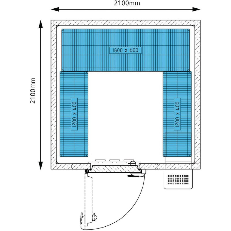 Foster Advantage begehbarer Kühlschrank Integral ADV2121 HT INT