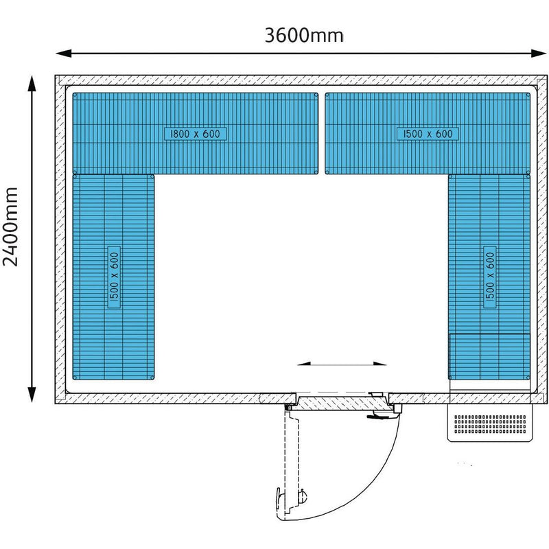 Foster Advantage begehbarer Kühlschrank Integral ADV3624 HT INT