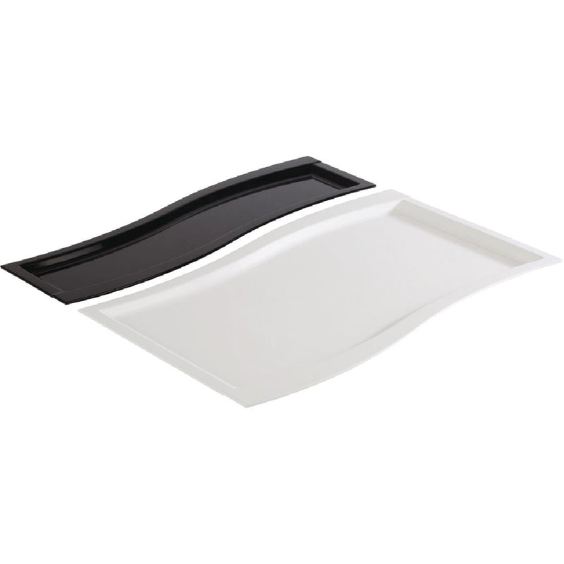 APS Wave Melamine Platter Black GN 2/4