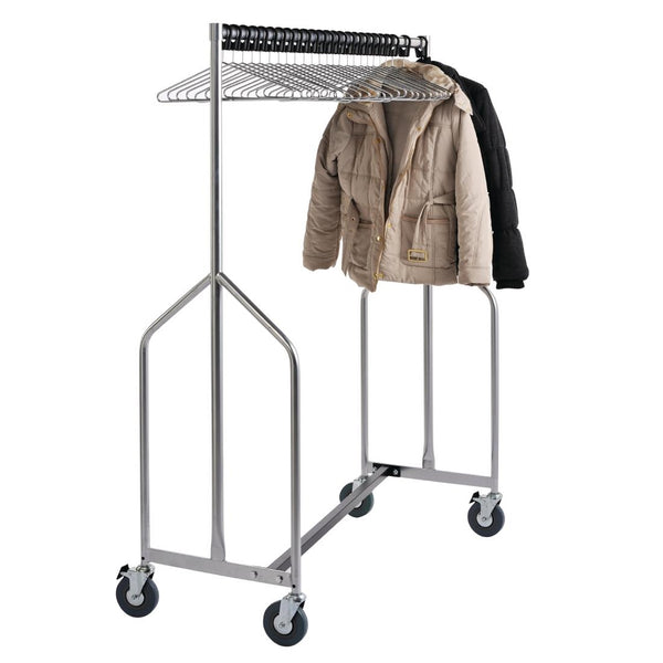 Heavy Duty Z Garment Rail With 25 Anti Theft Hangers