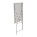 Bolero Quadratischer Stahltisch im Pavement-Stil, Grau, 600 mm