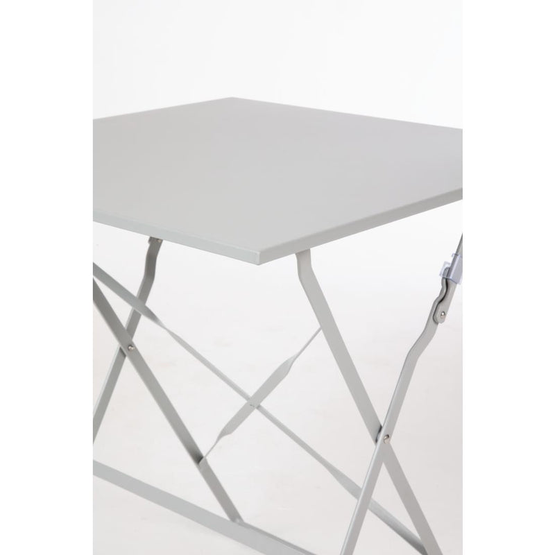 Bolero Square Pavement Style Steel Table Grey 600mm