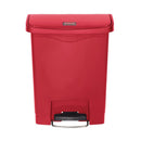 Rubbermaid Slim Jim Step on Vorderpedal Rot 30Ltr