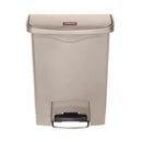 Rubbermaid Slim Jim Step on Vorderpedal Beige 30Ltr