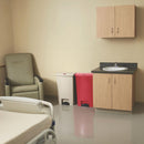 Rubbermaid Slim Jim Step on Vorderpedal Rot 50Ltr